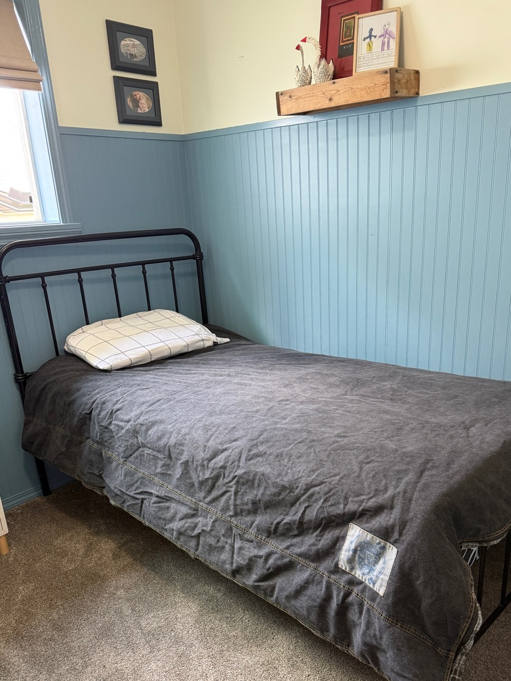 Y2K Levi Strauss Signature Denim Duvet Cover Reversible Plaid 100% Cotton | Twin